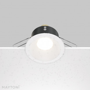 Lampa podtynkowa Zoom GU10 biała Maytoni | Downlight do łazienki IP65