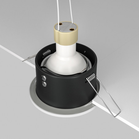 Lampa podtynkowa Zoom GU10 biała Maytoni | Downlight do łazienki IP65