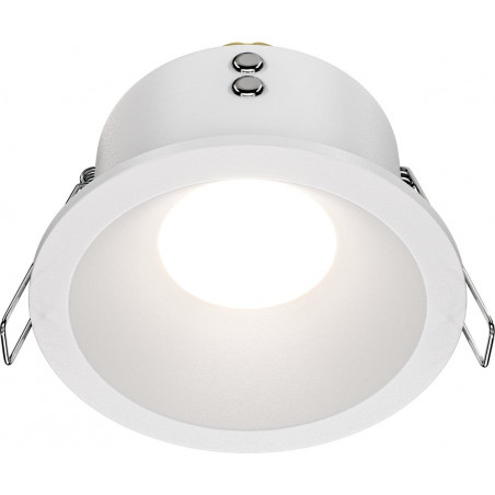Lampa podtynkowa Zoom GU10 biała Maytoni | Downlight do łazienki IP65