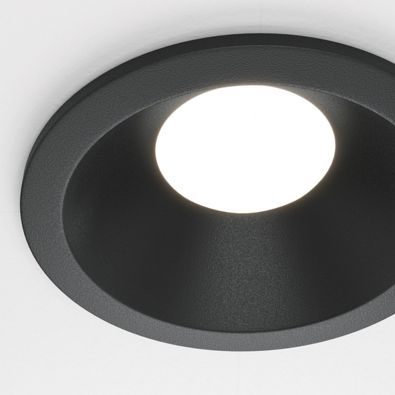 Lampa podtynkowa Maytoni Zoom GU10 | Czarna, IP65 - Sklep z oświetleniem
