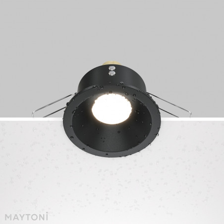 Lampa podtynkowa Maytoni Zoom GU10 | Czarna, IP65 - Sklep z oświetleniem