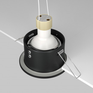 Lampa podtynkowa Maytoni Zoom GU10 | Czarna, IP65 - Sklep z oświetleniem