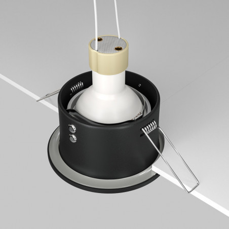 Lampa podtynkowa Maytoni Zoom GU10 | Czarna, IP65 - Sklep z oświetleniem