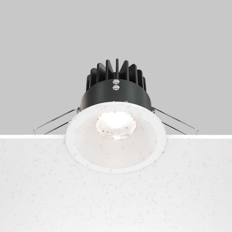 Lampa spot LED biała Maytoni Zoom | Downlight do łazni
