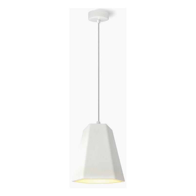 Lampa wisząca Alhena biała Lumatix | Loftowa lampa gipsowa
