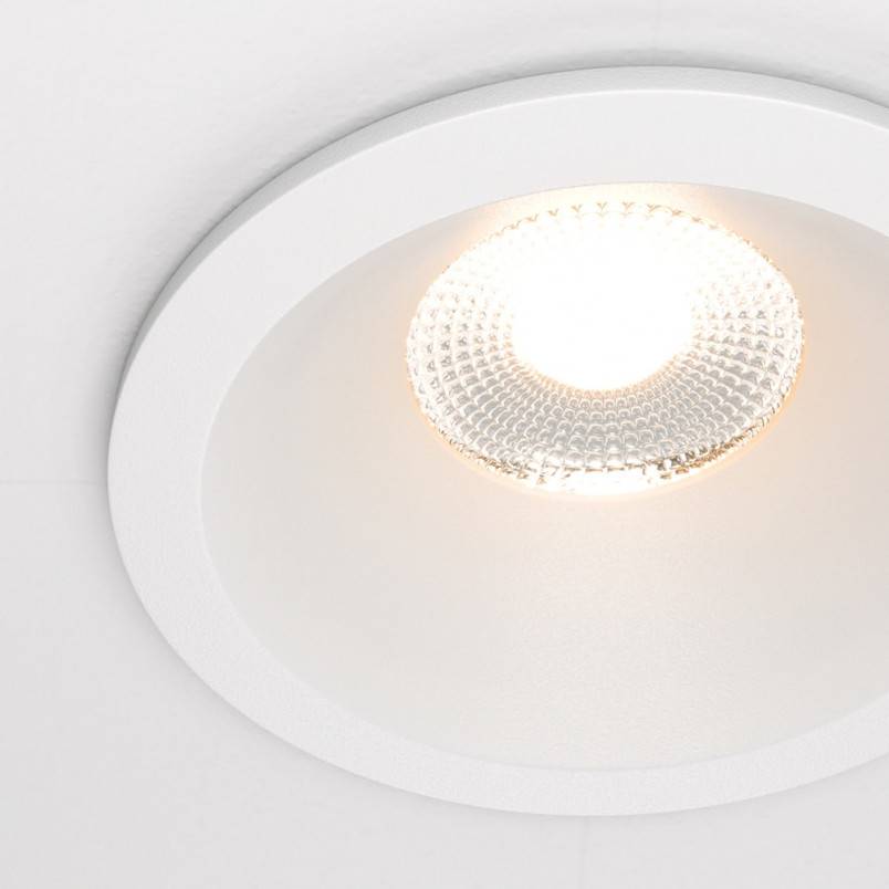 Lampa spot LED Zoom biała Maytoni | Downlight do łazienki IP65