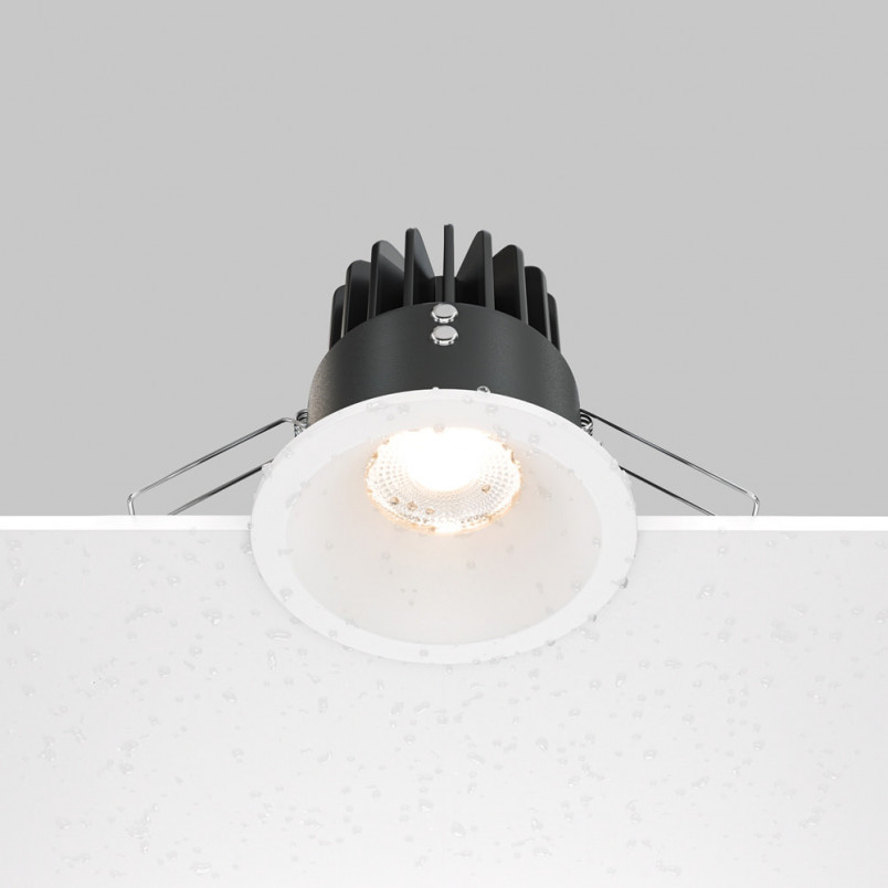Lampa spot LED Zoom biała Maytoni | Downlight do łazienki IP65