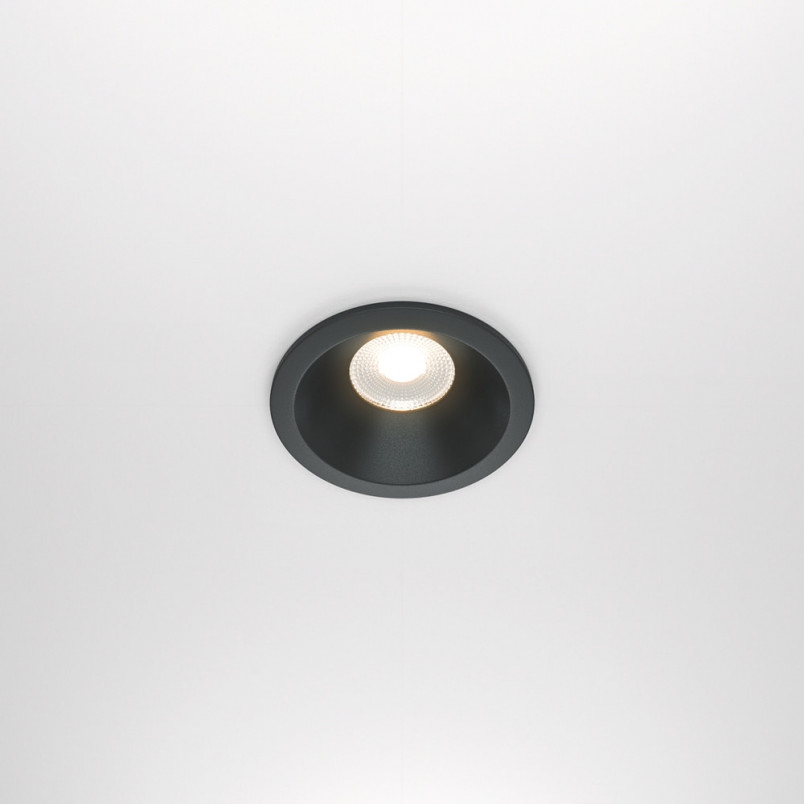 Lampa spot LED Maytoni Zoom - czarna, do łazni, ściemnialna