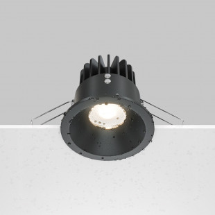 Lampa spot LED Maytoni Zoom - czarna, do łazni, ściemnialna