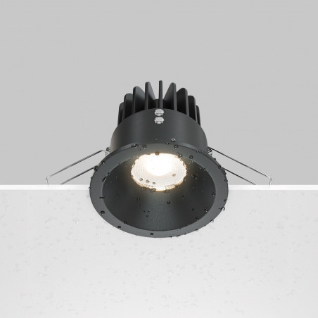Lampa spot LED Maytoni Zoom - czarna, do łazni, ściemnialna