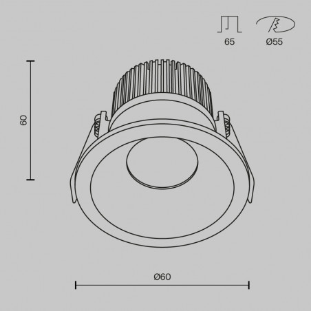 Lampa spot LED Maytoni Zoom - czarna, IP65, ściemnianie