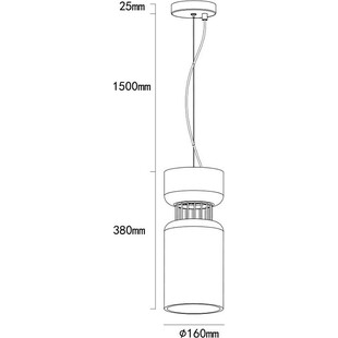 Lampa Betonowa Wisząca Aludra 16cm Szara | Lumatix