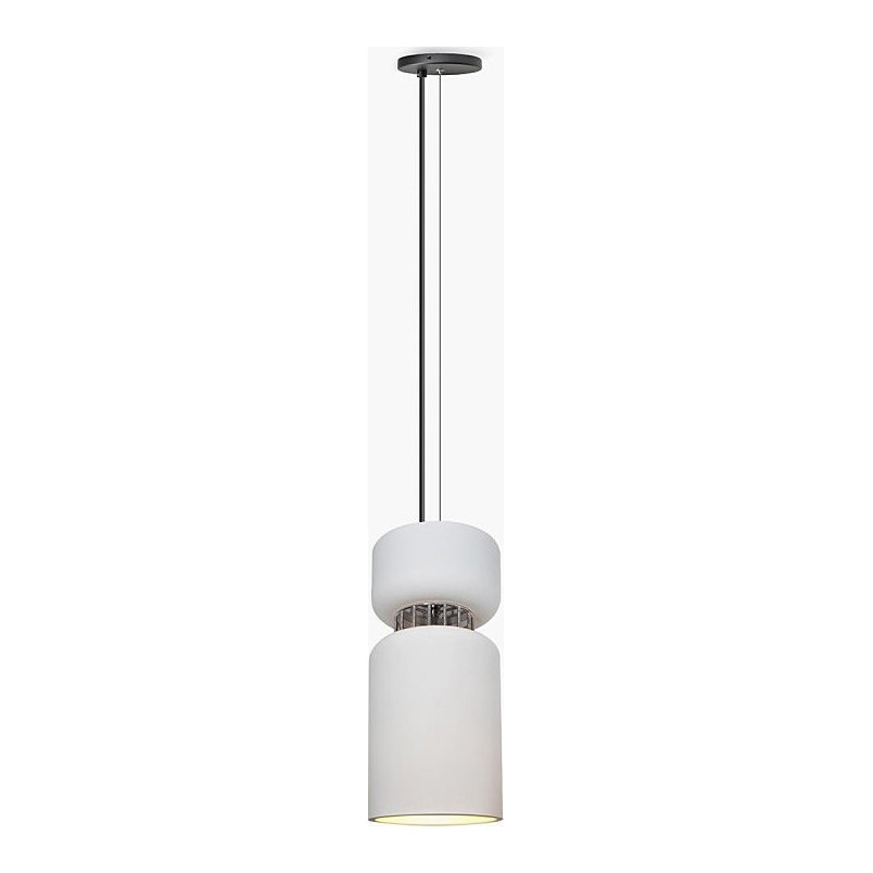 Lampa wisząca Aludra - biała tuba gipsowa Lumatix | Loft