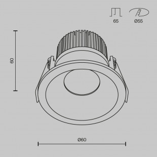 Lampa spot podtynkowa LED Zoom 6cm biała Maytoni - Idealna do łazni!