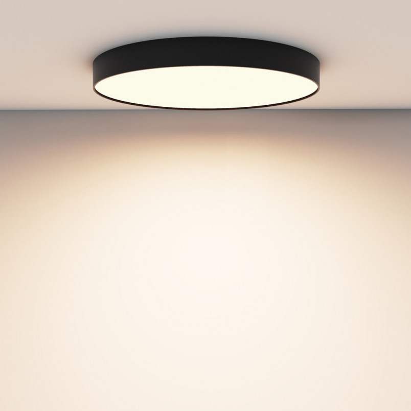 Plafon LED okrągły czarny Maytoni Zon 60cm - Oświetlenie