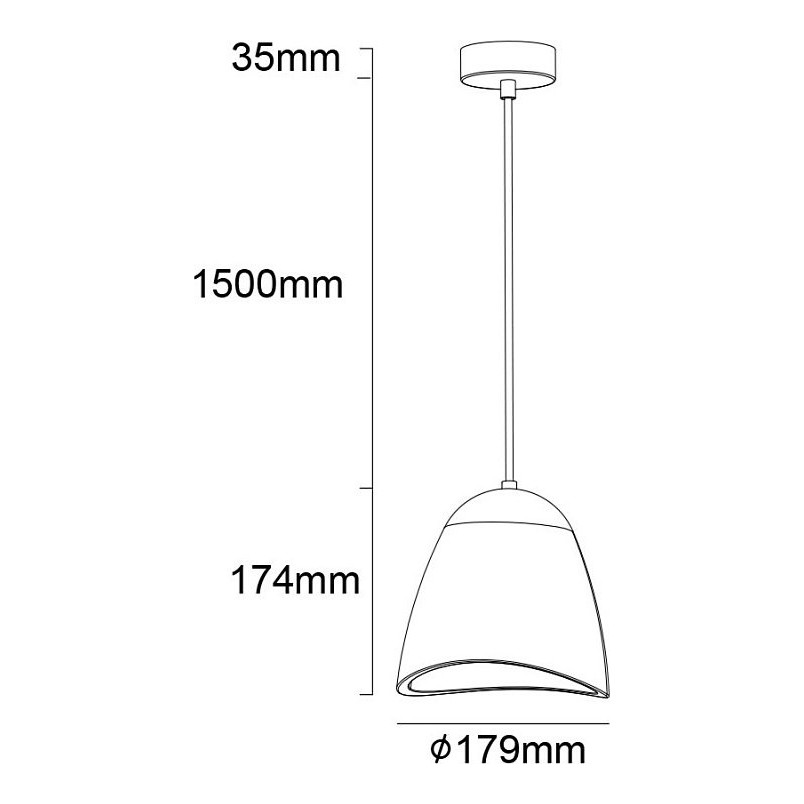 Lampa wisząca Antares - Lumatix | Gips, Biała, Loft