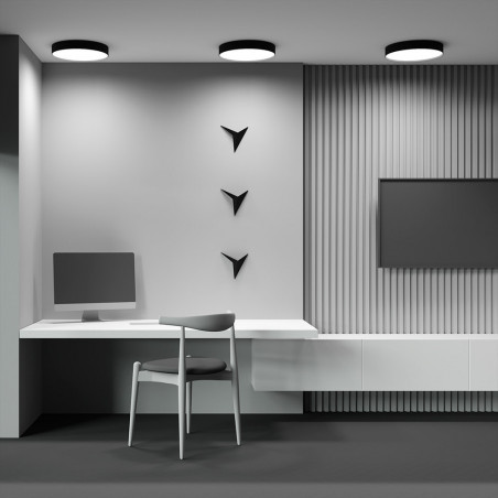Plafon LED Okrągły Czarny 40cm Maytoni - Oświetlenie