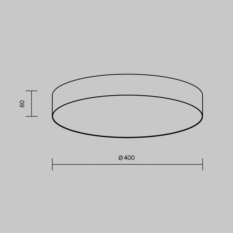 Plafon LED Okrągły Czarny 40cm Maytoni - Oświetlenie