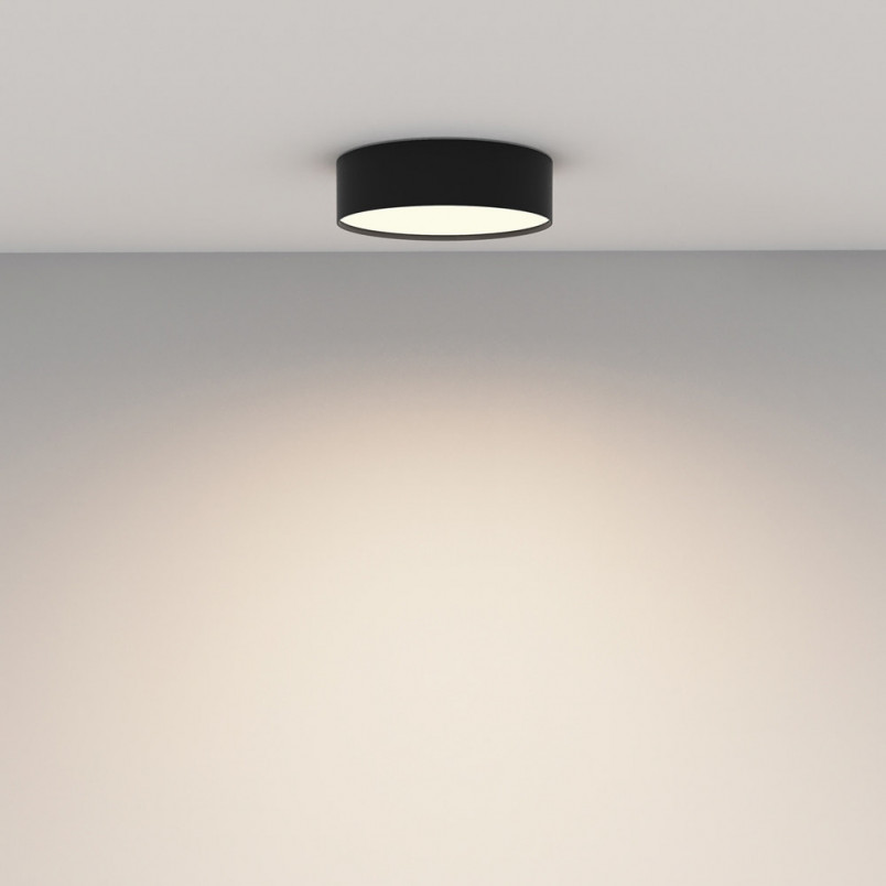 Plafon LED okrągły czarny Maytoni Zon | 22cm | 3000K