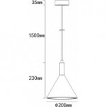 Lampa wisząca Deneb biała Lumatix | Gips, Loft, GU10