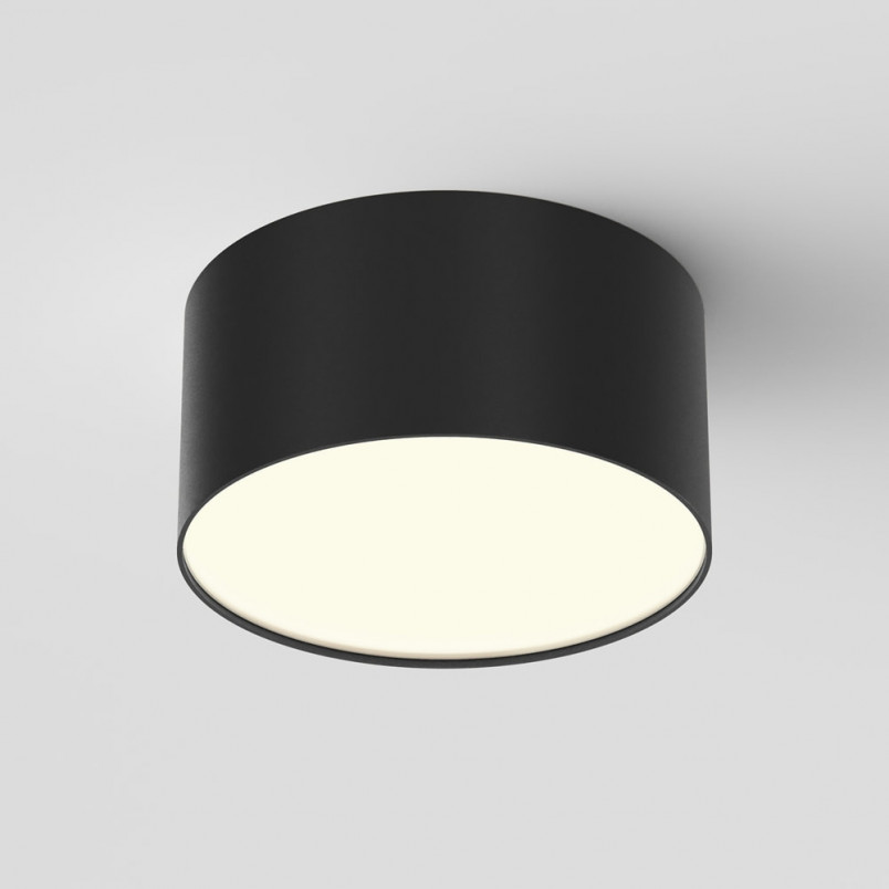 Plafon LED Okrągły Czarny Maytoni | 12cm | 3000K