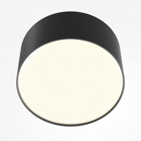 Plafon LED Okrągły Czarny Maytoni | 12cm | 3000K