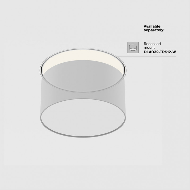 Plafon LED Okrągły Czarny Maytoni | 12cm | 3000K