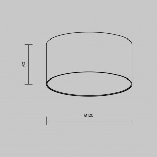 Plafon LED Okrągły Czarny Maytoni | 12cm | 3000K