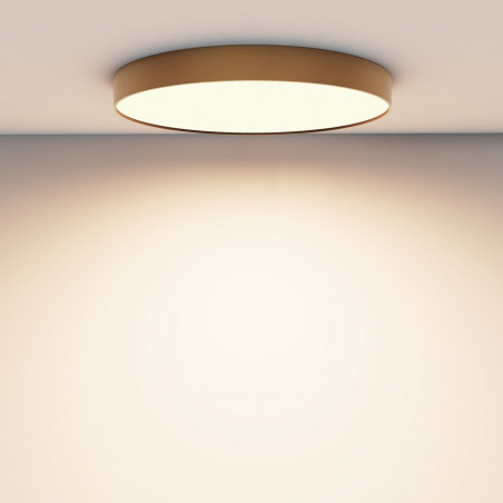 Plafon LED okrągły Maytoni Zon - złoty, 60cm - Światło idealne