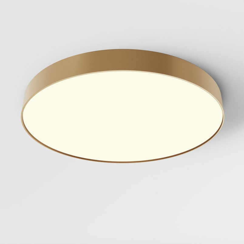 Plafon LED okrągły Maytoni Zon - złoty, 60cm - Światło idealne