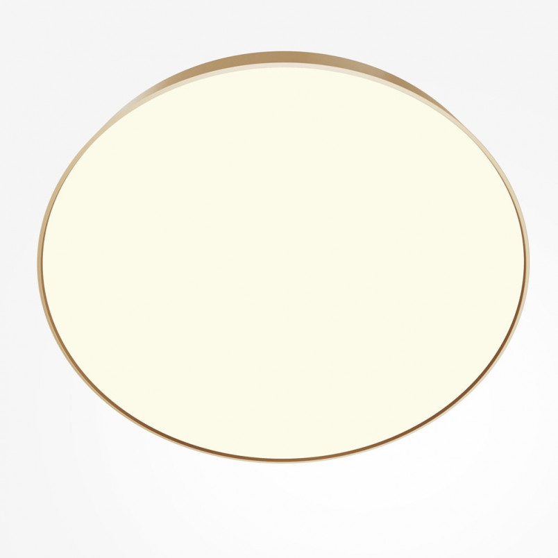 Plafon LED okrągły Maytoni Zon - złoty, 60cm - Światło idealne