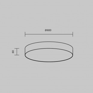 Plafon Okrągły LED Zon 60cm Biały Maytoni | Oświetlenie
