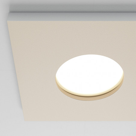 Lampa Stark Maytoni: Biały spot podtynkowy do łazienki IP65