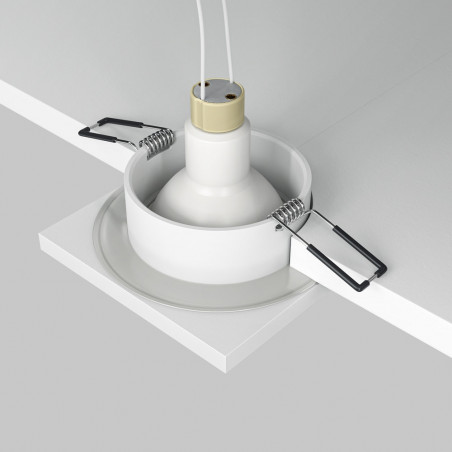 Lampa Stark Maytoni: Biały spot podtynkowy do łazienki IP65
