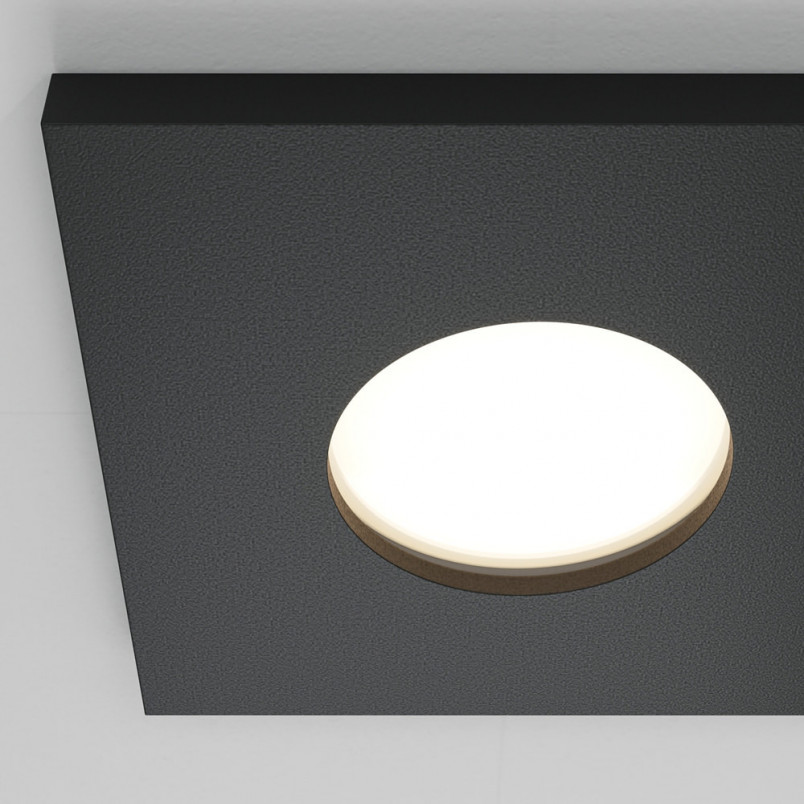 Lampa Stark Maytoni: Elegancki spot podtynkowe do łazienki | Czarny