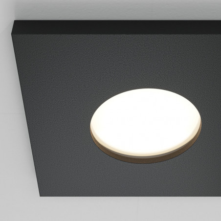 Lampa Stark Maytoni: Elegancki spot podtynkowe do łazienki | Czarny