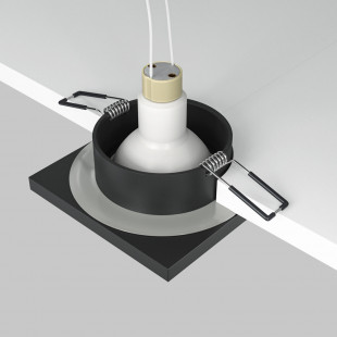 Lampa Stark Maytoni: Elegancki spot podtynkowe do łazienki | Czarny
