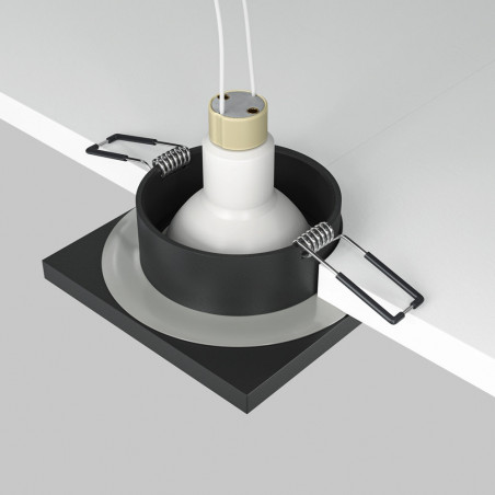 Lampa Stark Maytoni: Elegancki spot podtynkowe do łazienki | Czarny