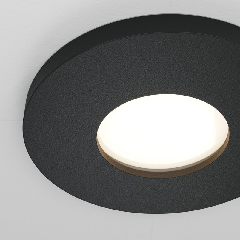 Lampa Stark Maytoni: Elegancki spot podtynkowy do łazni | Czarny