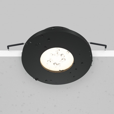 Lampa Stark Maytoni: Elegancki spot podtynkowy do łazni | Czarny