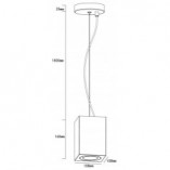 Lampa wisząca Kanopus biała Lumatix | Gips, Loft, GU10