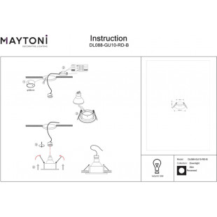 Lampa spot do łazienki Slim 8,5cm czarna Maytoni - Sklep