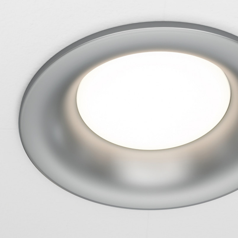 Lampa podtynkowa Slim 8,5cm srebrna Maytoni - Nowoczesny design