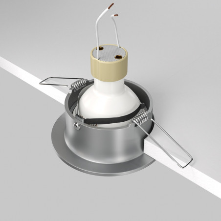 Lampa podtynkowa Slim 8,5cm srebrna Maytoni - Nowoczesny design