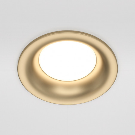 Lampa podtynkowa Slim Maytoni - matowe złoto | Downlight GU10