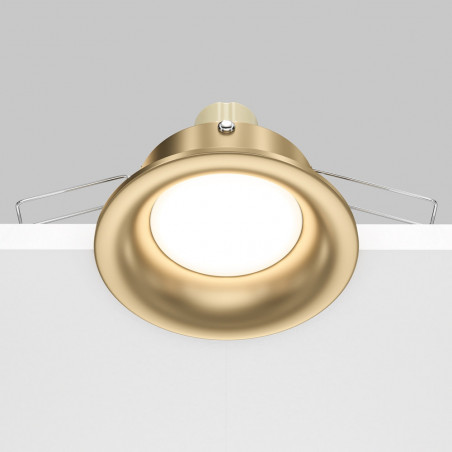 Lampa podtynkowa Slim Maytoni - matowe złoto | Downlight GU10