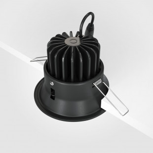 Lampa podtynkowa Yin LED Maytoni | Ściemnialna, 3000K, Czarna