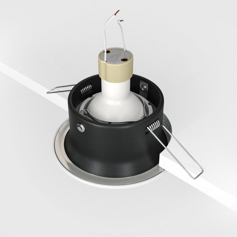 Lampa spot Yin Maytoni - Elegancki design, biały klosz GU10