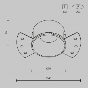 Lampa podtynkowa Share Maytoni - Regulacja, Biały, 14cm