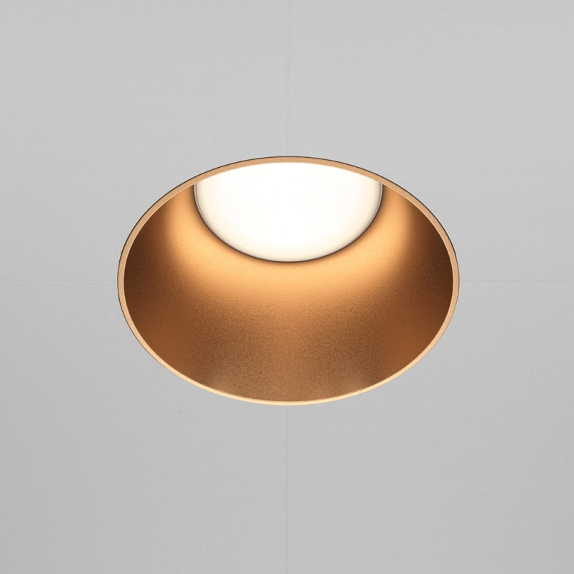 Lampa podtynkowa Share Maytoni - Złota, regulowana GU10 | Sklep